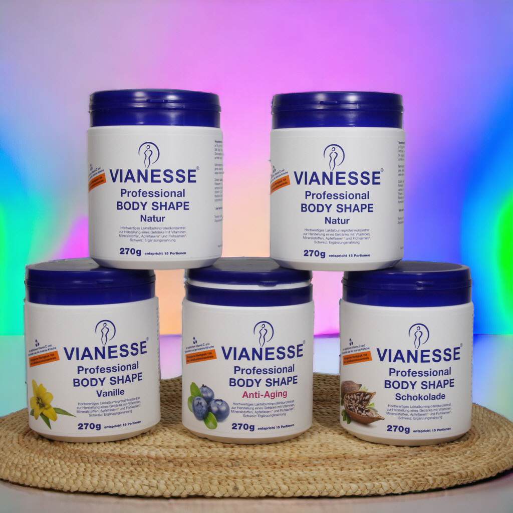 Vianesse shape is er in verschillende smaken Natuur Vanille Choco en Blueberries
